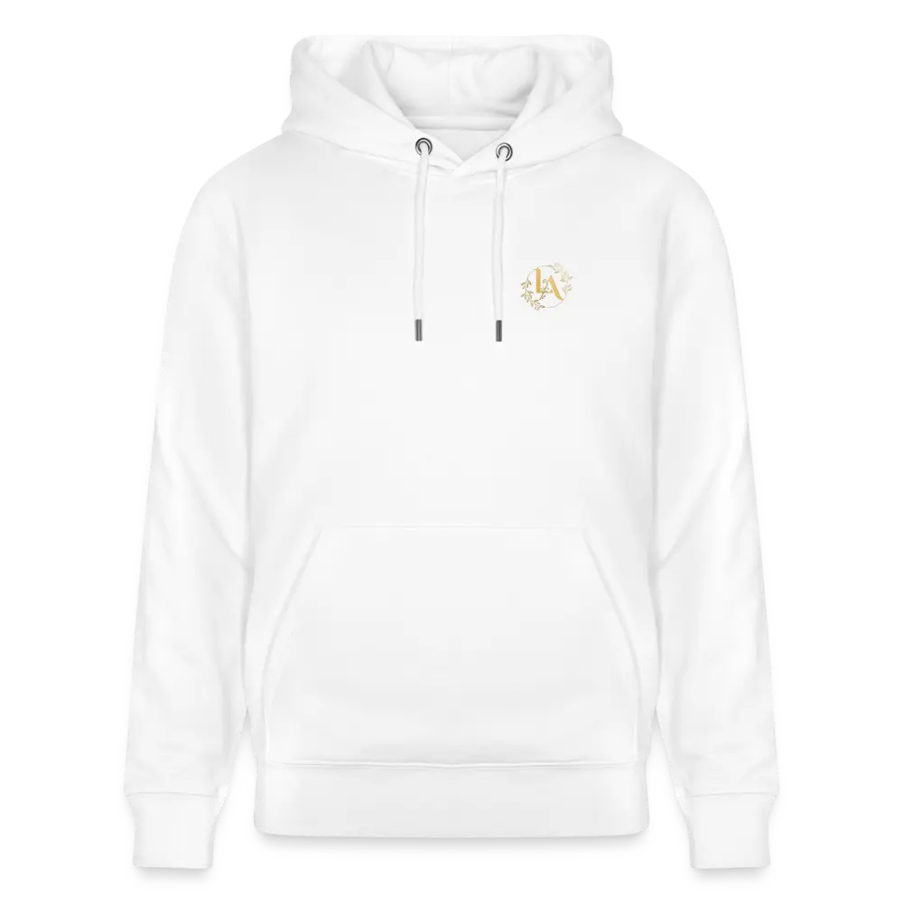 Pull Iconique Life Africa - sweat capuche unisexe blanc coton bio
